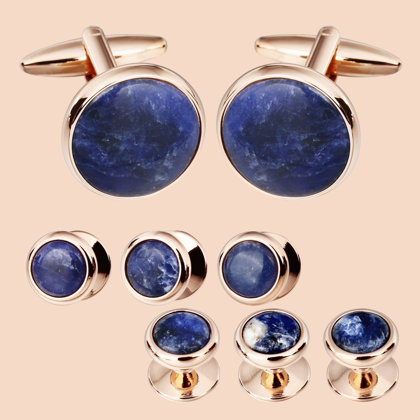 HAWSON Mother of Pearl Cufflinks and Studs for Men