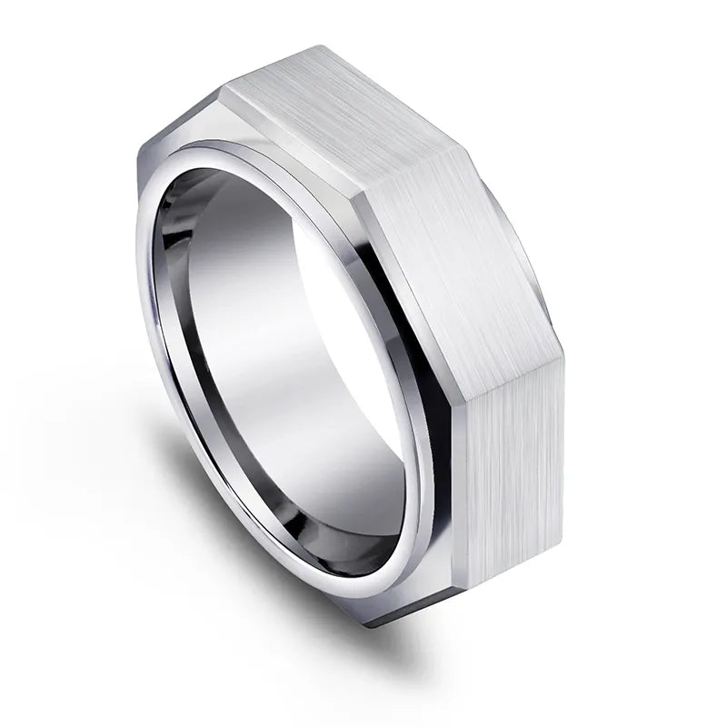 Sleek Minimalist Industrial Rings – Modern 316L Stainless Steel Bands