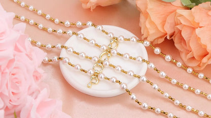 A-Z Pearl Beaded Initial Necklace | Minimalist Letter Pendant | Hawson