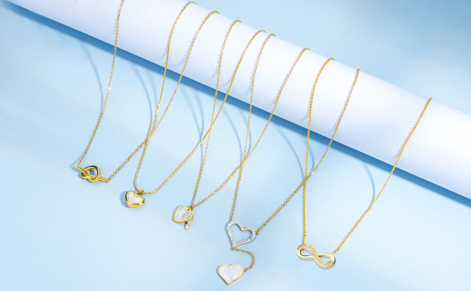 9-Piece High-Quality Waterproof Necklace Set – Intricately Crafted Assorted Designs