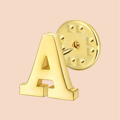 HAWSON Gold Color Initial Lapel Pin for Men