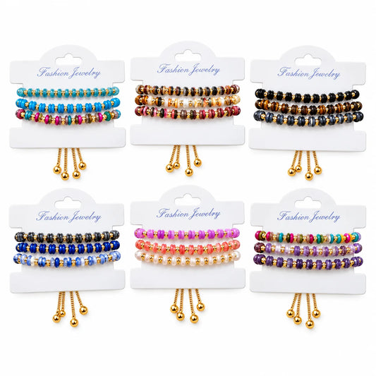Abacus Bead Bracelet 3-Piece Set