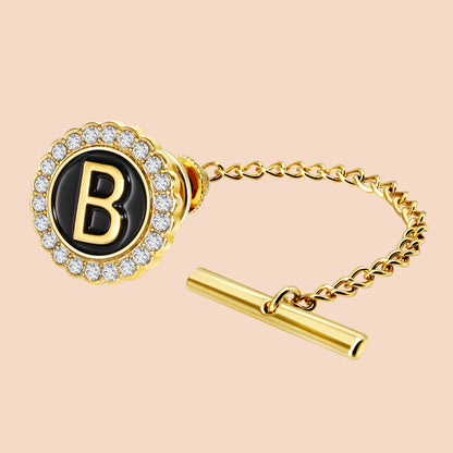 HAWSON Gold Tone Initial Tie Tack for Men