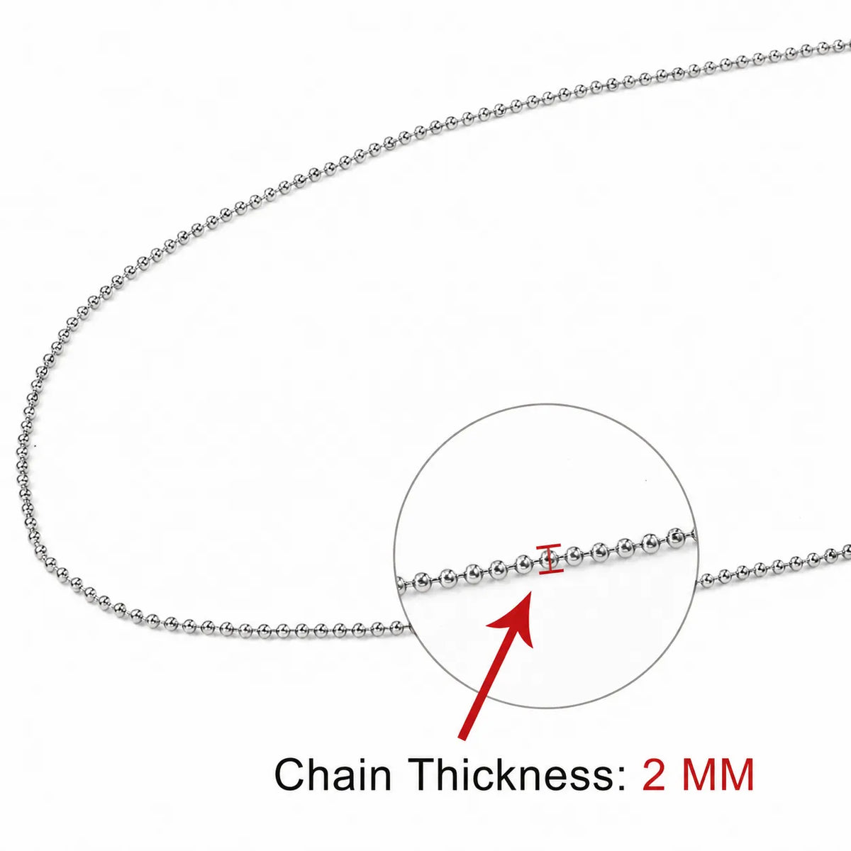 Shop ball chain necklaces in 16", 18", 20" and 24" lengths. Mix available sizes with a 10-piece minimum for jewelry stores, resellers and pendant collections.