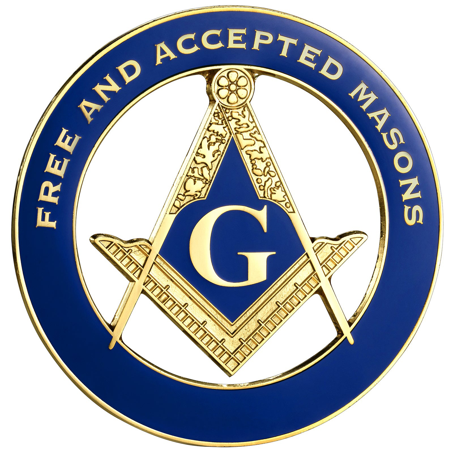 Masonic Blue Emblem Classic Square & Compass  Ideal for Freemason Members Freemasonry Symbol Car Decal
