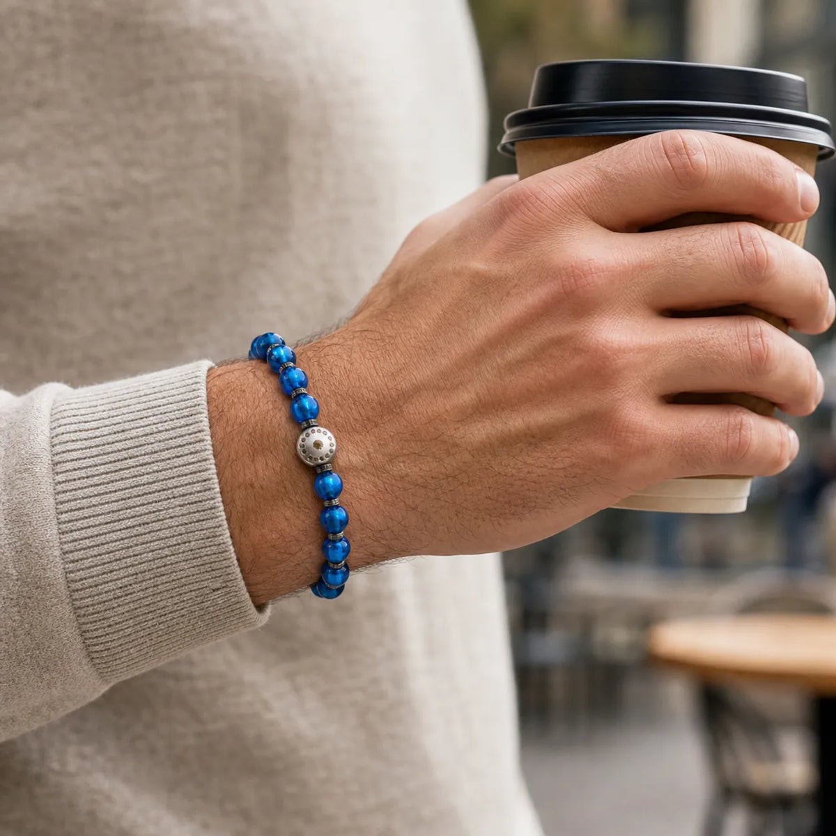 Shop a cat-eye and stone bead bracelet set in four coordinated styles. Choose a men’s or women’s set for everyday wear or gifting.