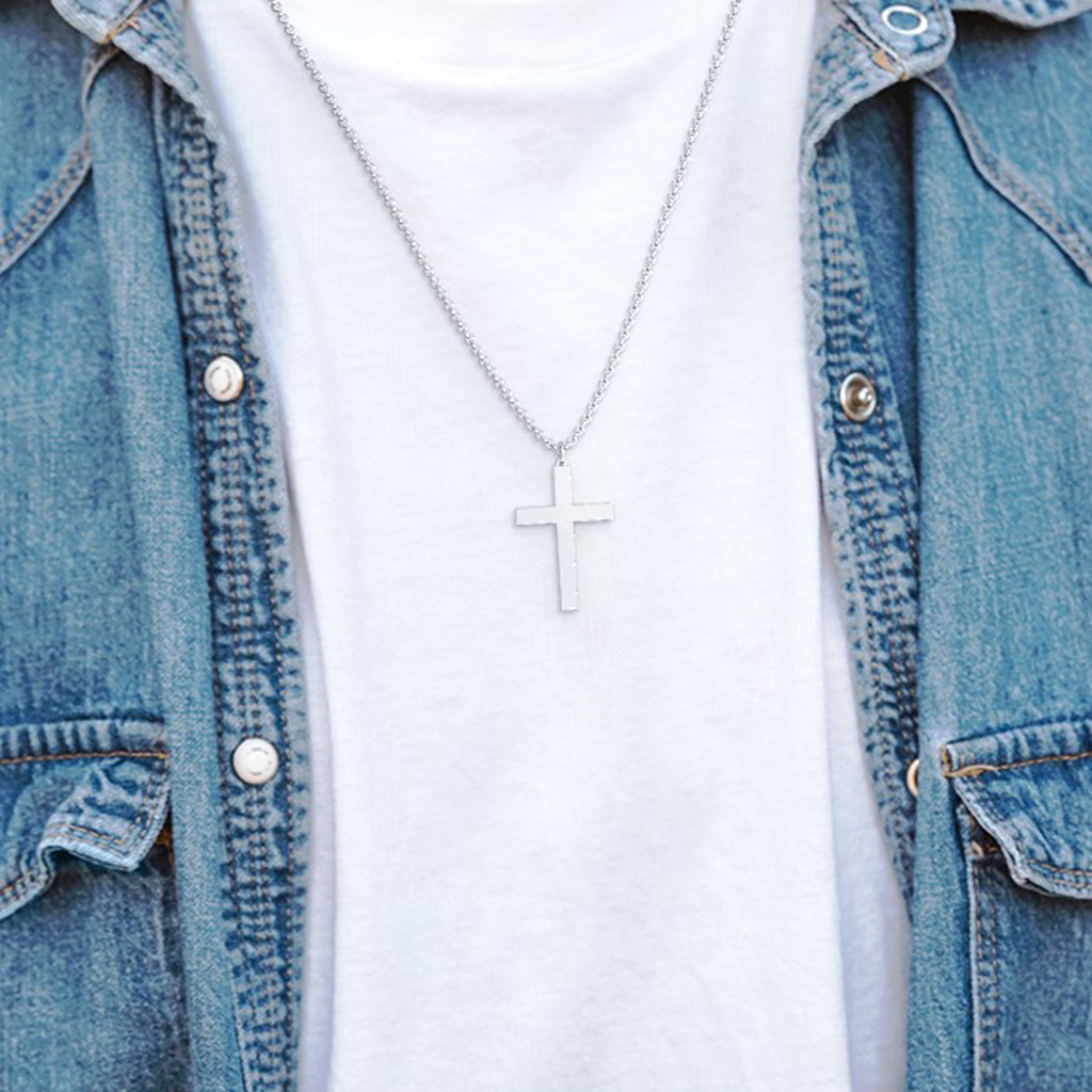 Classic Christian Cross Necklace for Men's Faith Jewelry