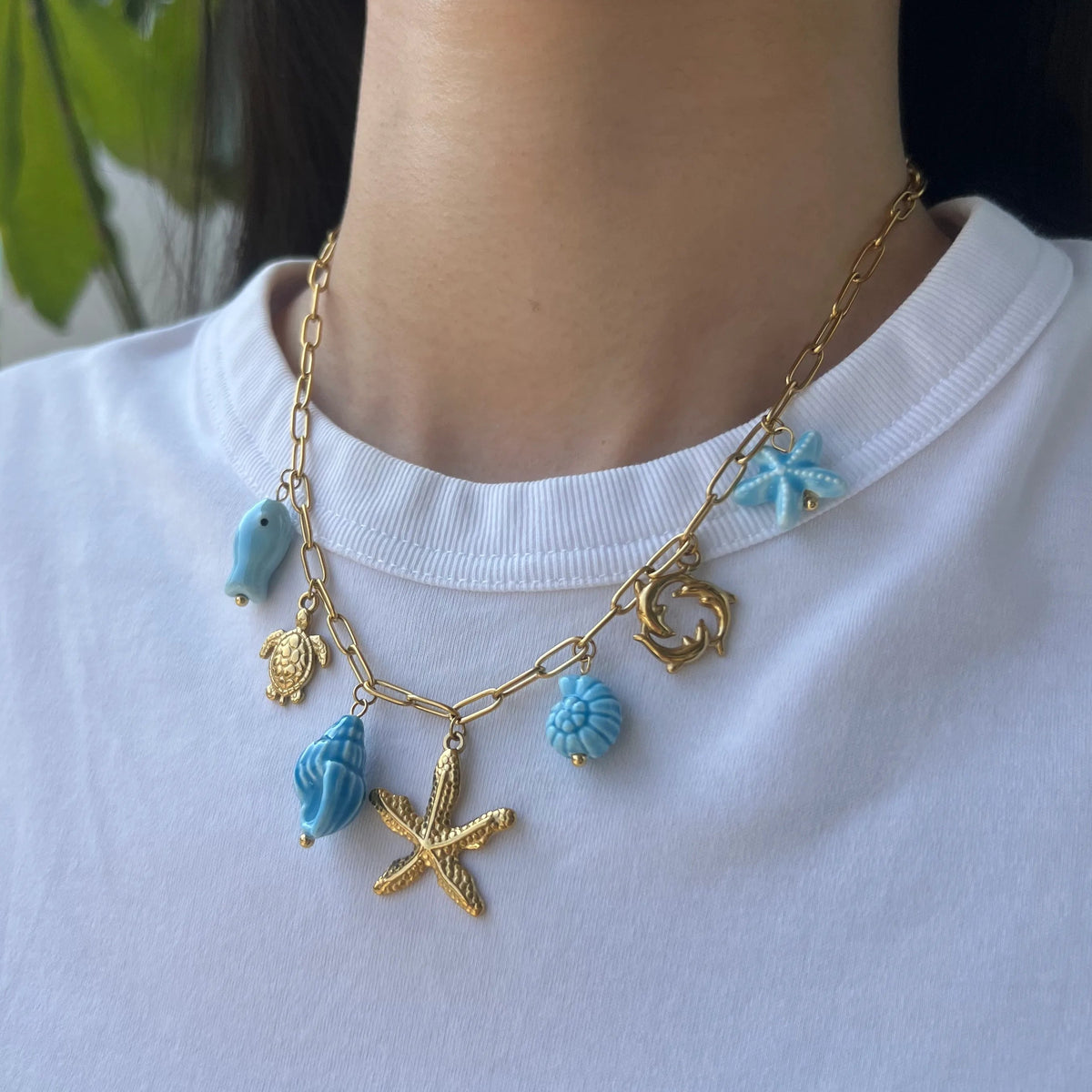 Coastal Boho Layered Necklace Set | Beads & Pearl Accents | Hawson