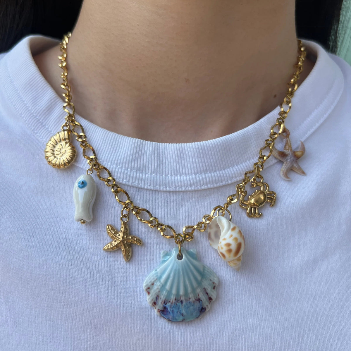 Coastal Boho Layered Necklace Set | Beads & Pearl Accents | Hawson