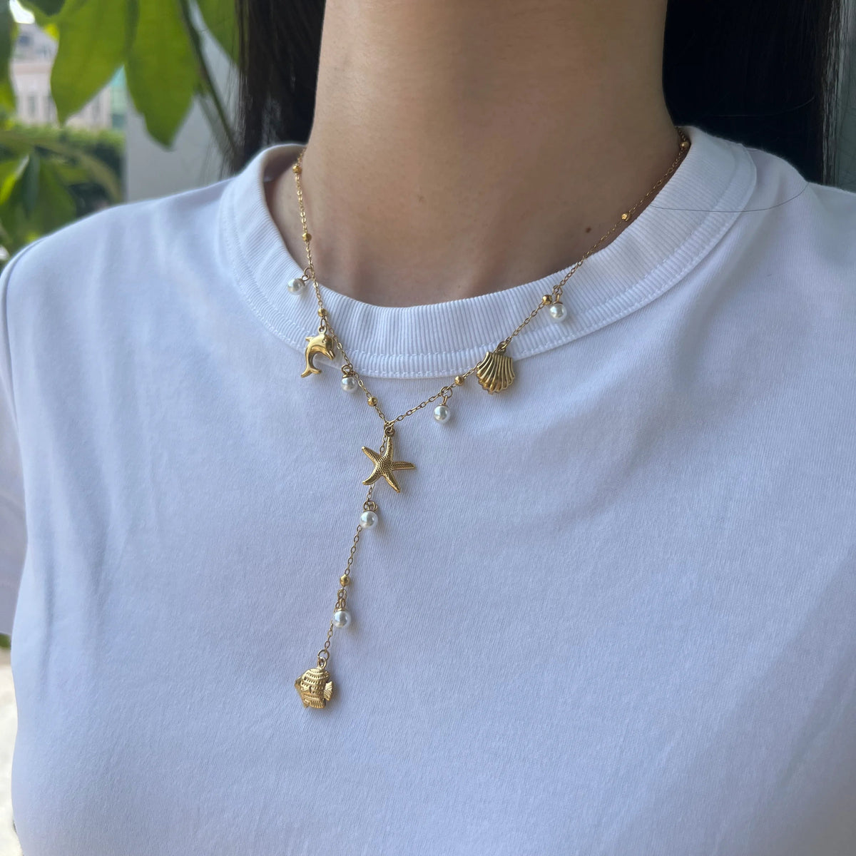 Coastal Boho Layered Necklace Set | Beads & Pearl Accents | Hawson