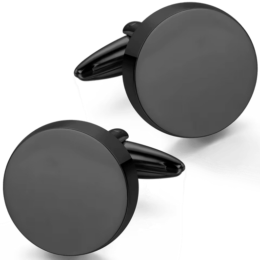 Custom Black Cufflinks for Men Personalized Gift for Groomsmen