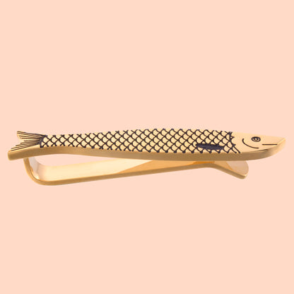 HAWSON 2 inch Gold Color Fish Tie Bar Clip for Men