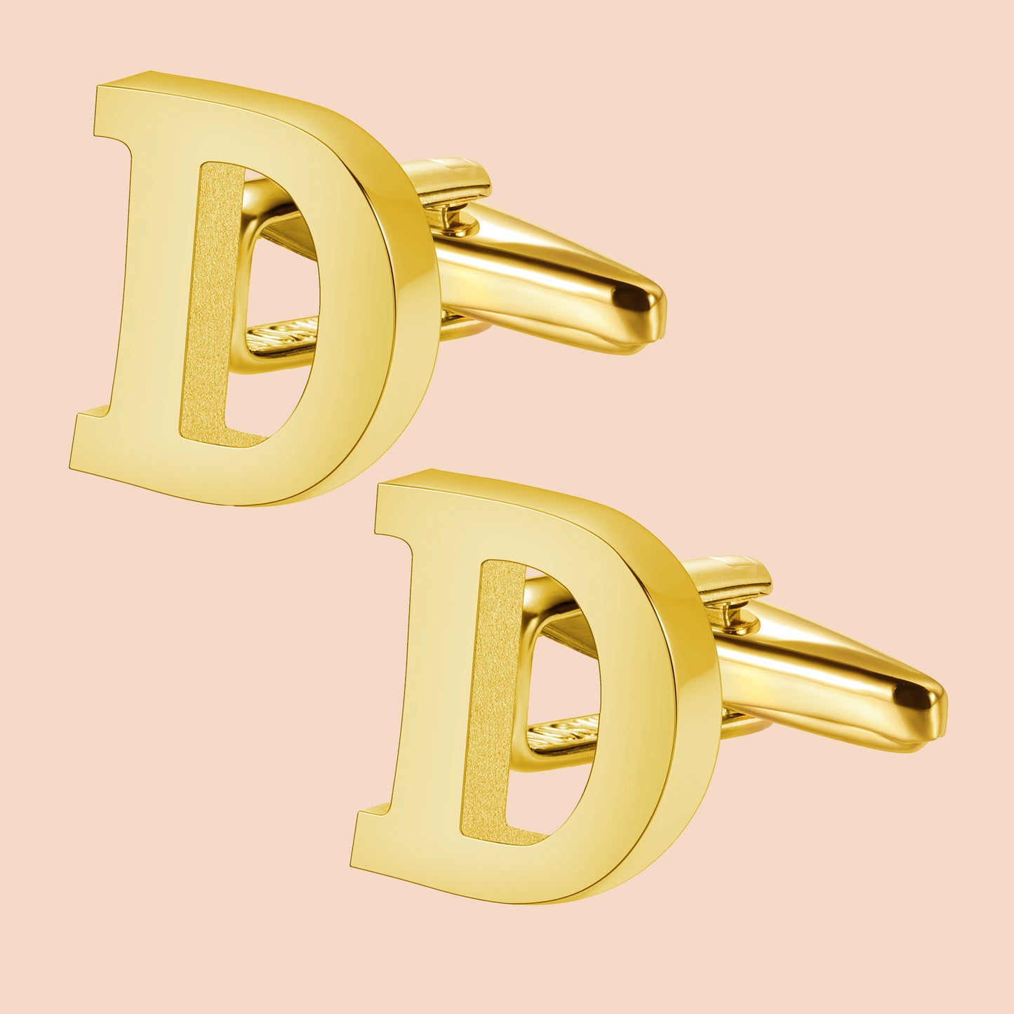 HAWSON Gold Tone Initial Cufflinks for Men