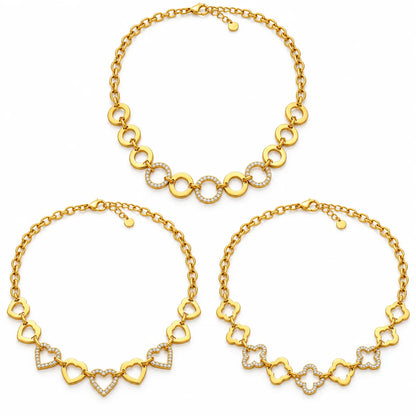 Dainty Clover Chain Necklace Set | 18K Gold Plated | Hawson