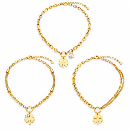 Dainty Four-Leaf Clover Necklace | 304 Stainless Steel | Hawson