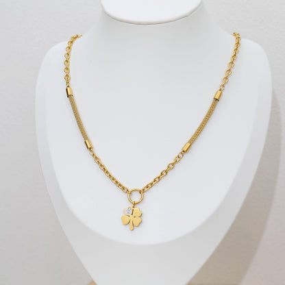 Dainty Four-Leaf Clover Necklace | 304 Stainless Steel | Hawson