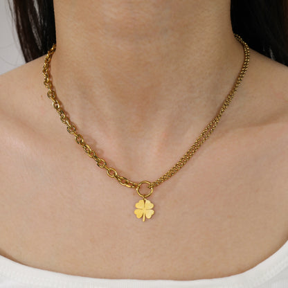 Dainty Four-Leaf Clover Necklace | 304 Stainless Steel | Hawson