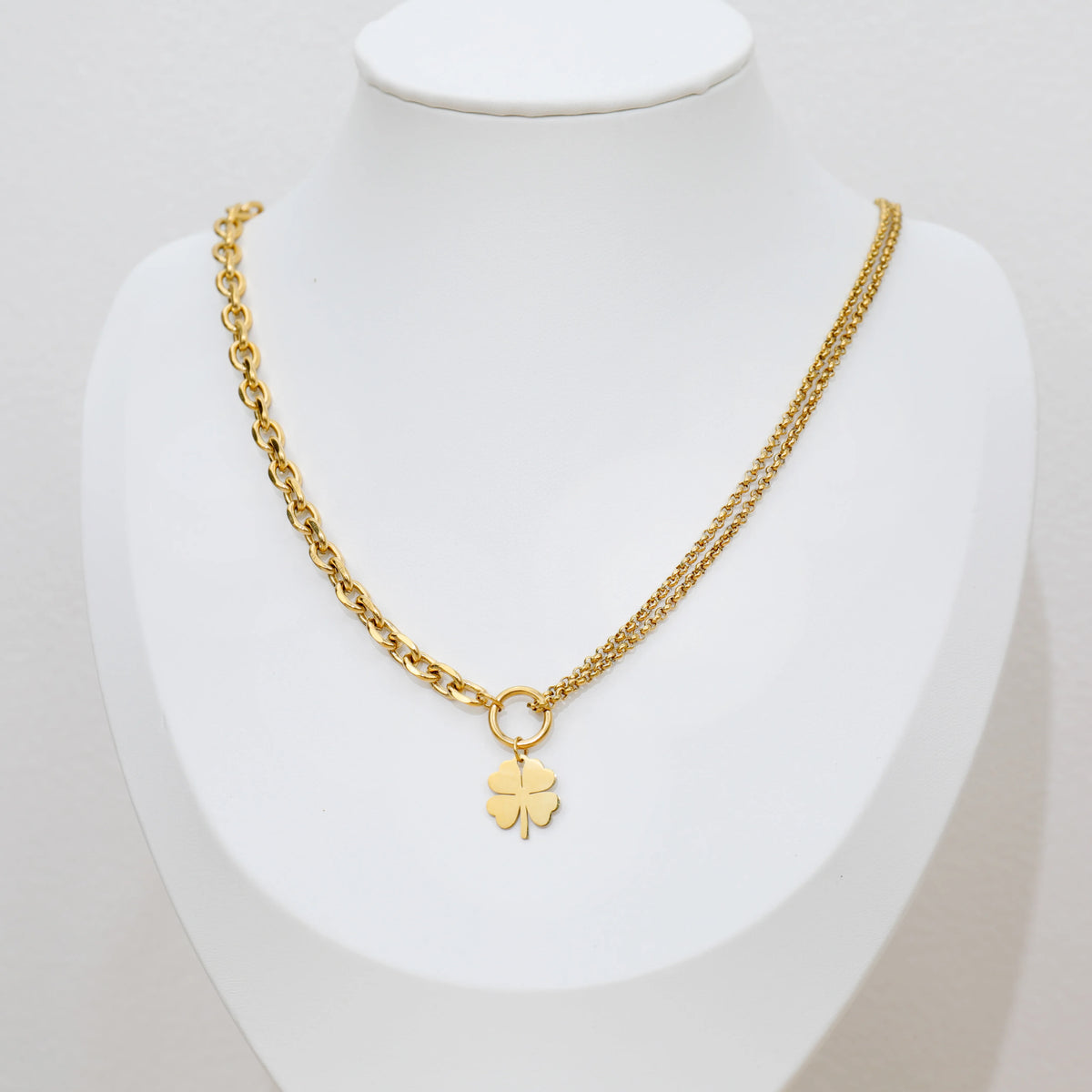 Dainty Four-Leaf Clover Necklace | 304 Stainless Steel | Hawson