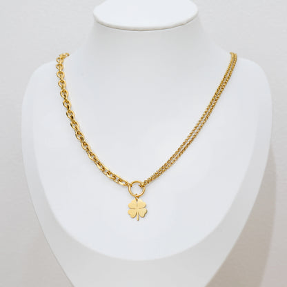 Dainty Four-Leaf Clover Necklace | 304 Stainless Steel | Hawson
