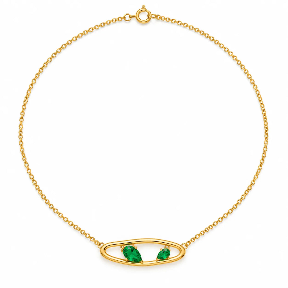 Dainty Gemstone Charm Necklace Set | 18K Gold Plated | Hawson
