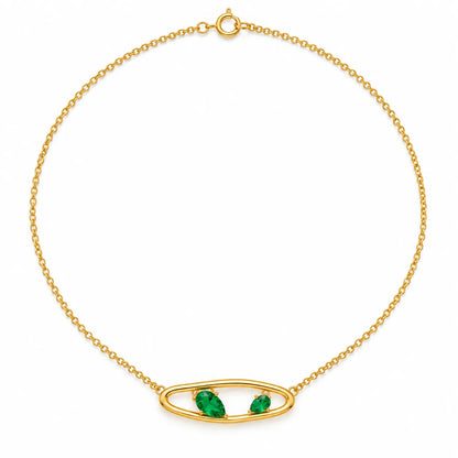 Dainty Gemstone Charm Necklace Set | 18K Gold Plated | Hawson