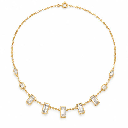 Dainty Gemstone Charm Necklace Set | 18K Gold Plated | Hawson