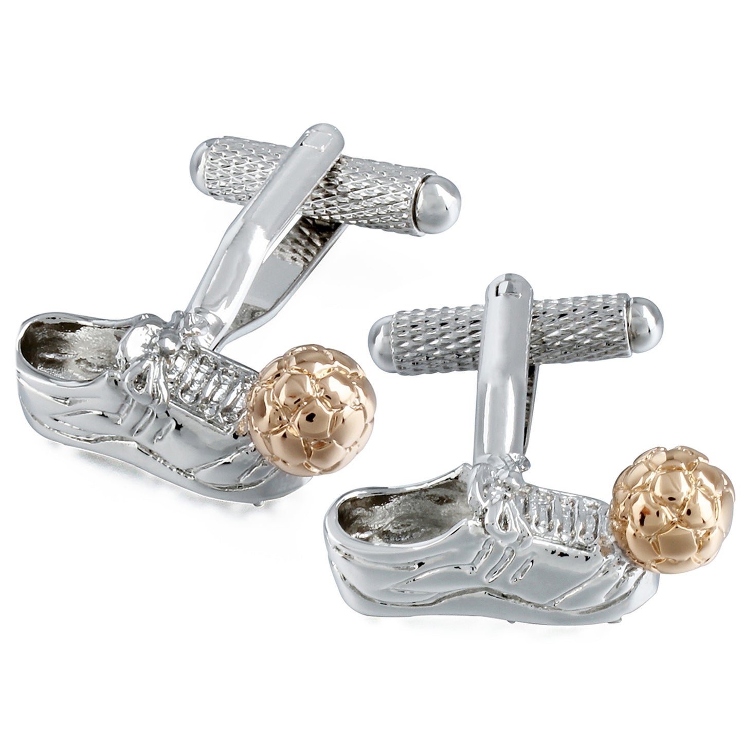 realistic shoe shape and shiny gold ball