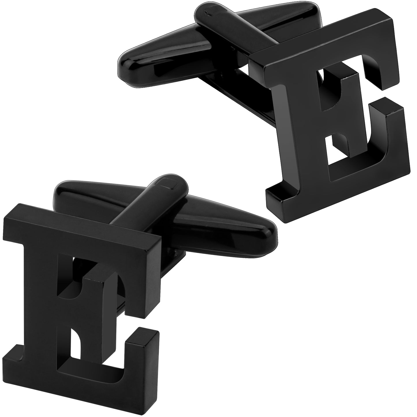 26 Letter Black Cufflinks for Men