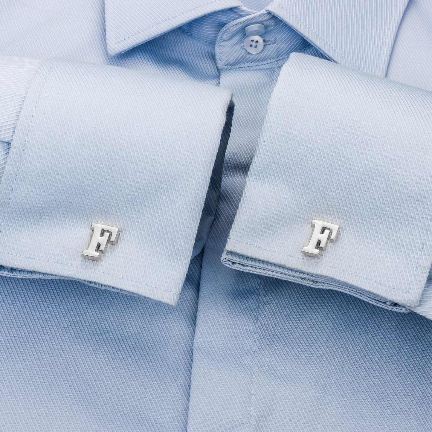 HAWSON Siver Tone Initial Cufflinks for Men