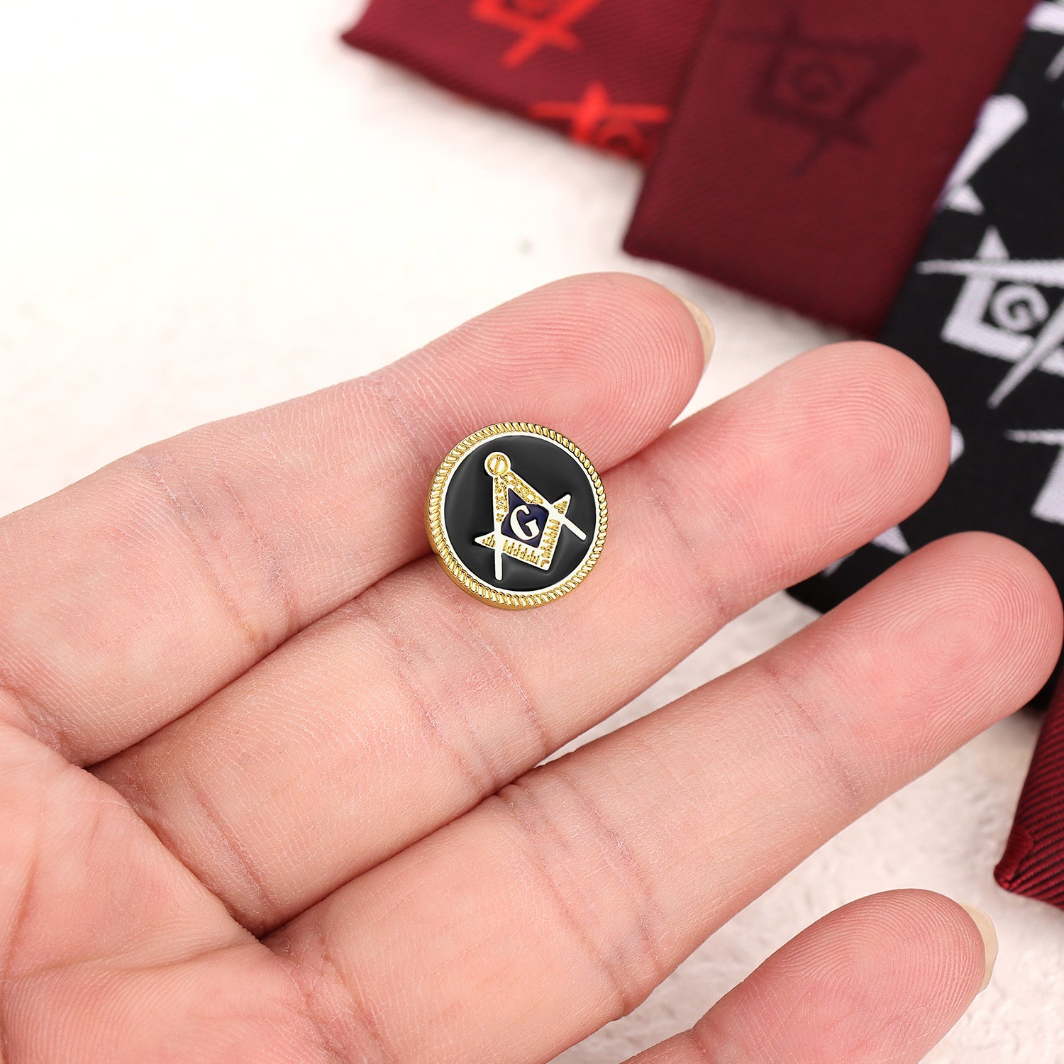 Gold Masonic Blue Lodge Lapel Pin for Daily Wear