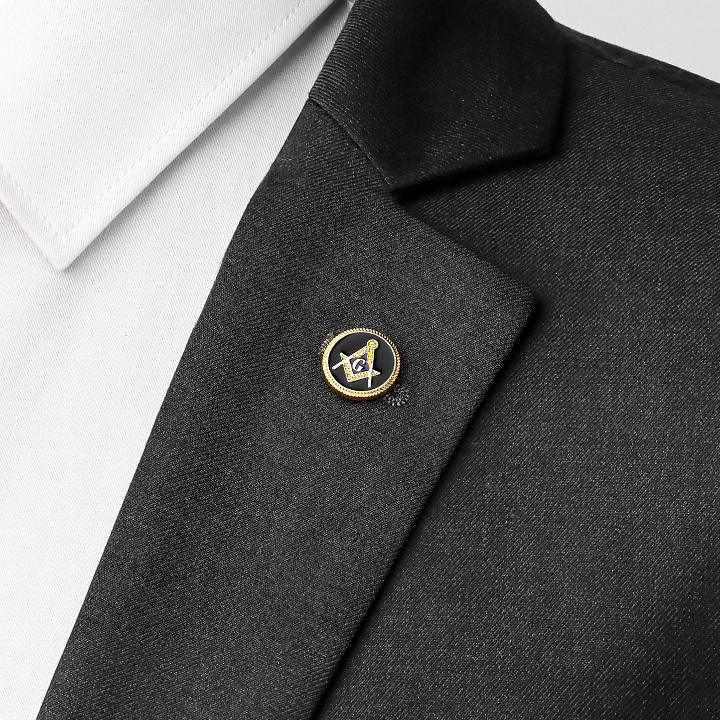 Gold Masonic Blue Lodge Lapel Pin for Suit
