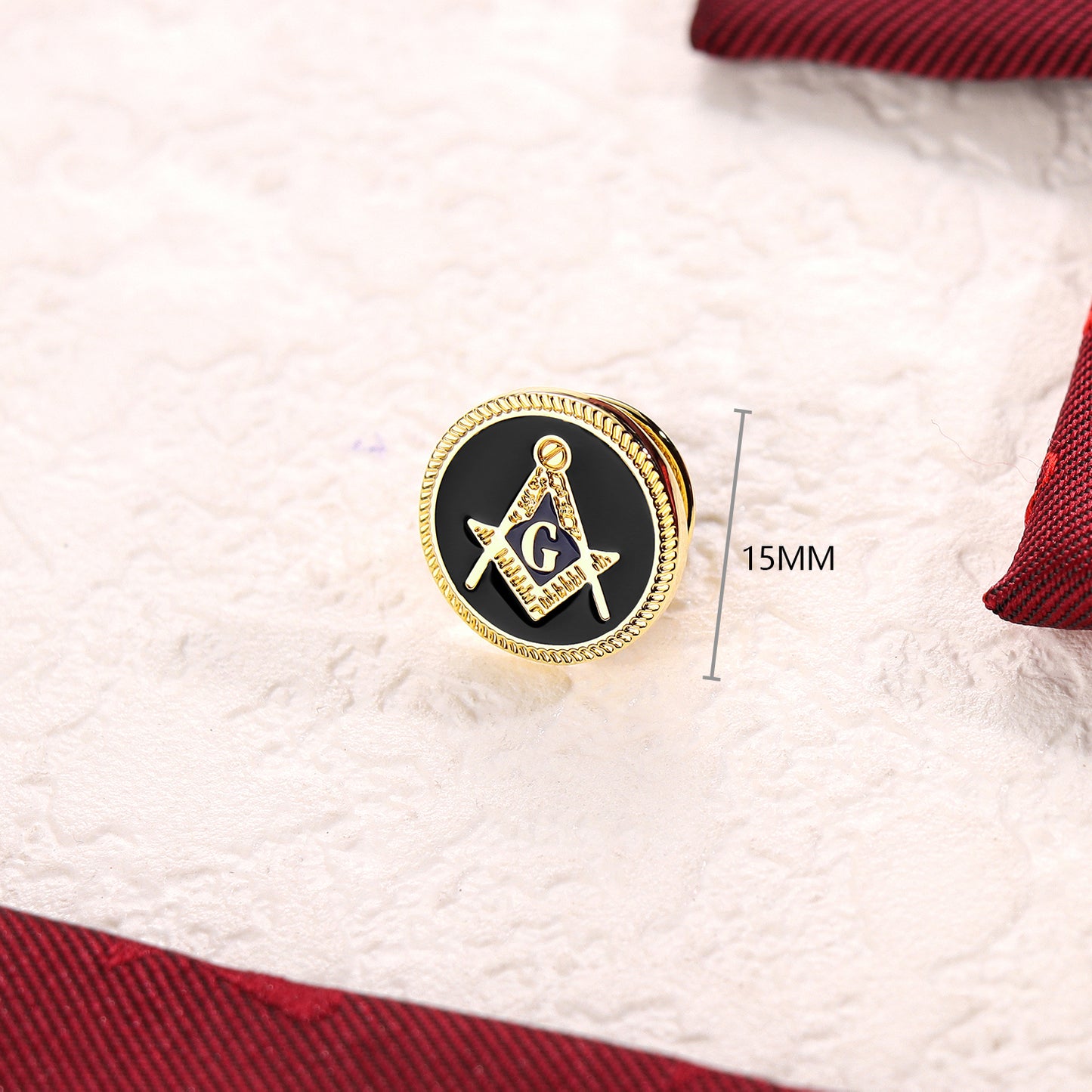 Gold Masonic Blue Lodge Lapel Pin for Suit 15MM Diameter