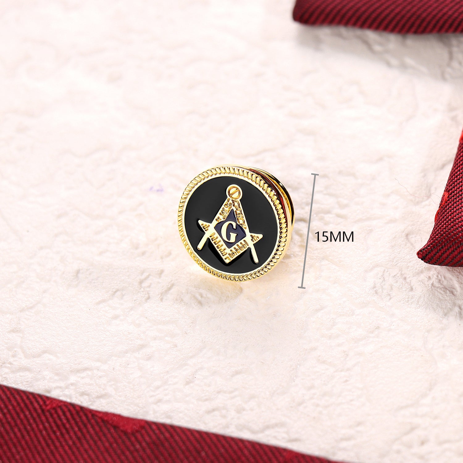 Gold Masonic Blue Lodge Lapel Pin for Suit 15MM Diameter