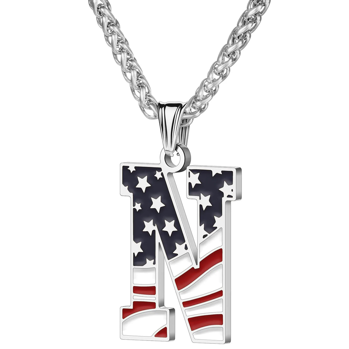 Gold & Silver American Flag Necklace | A–Z | Hawson