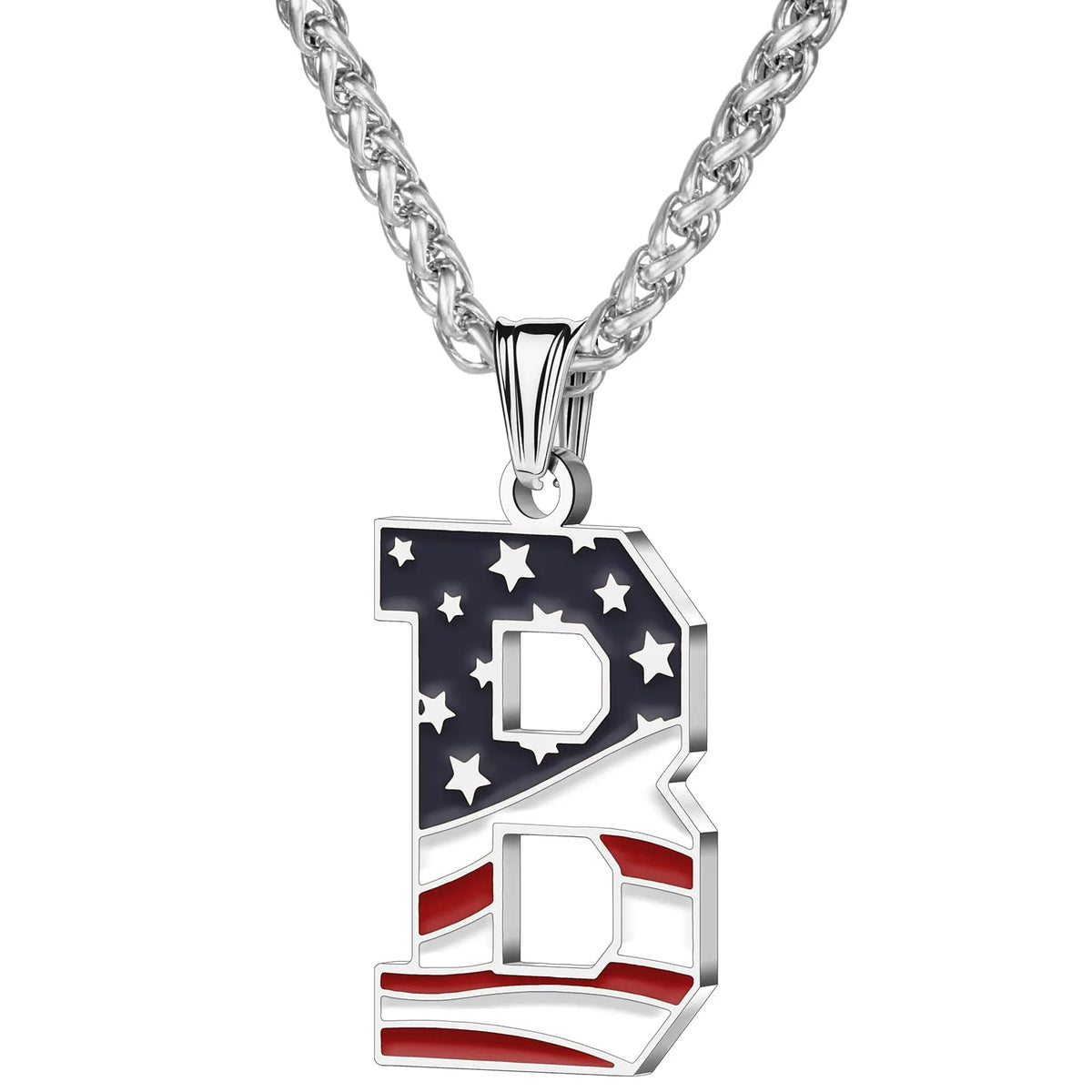 Gold & Silver American Flag Necklace | A–Z | Hawson