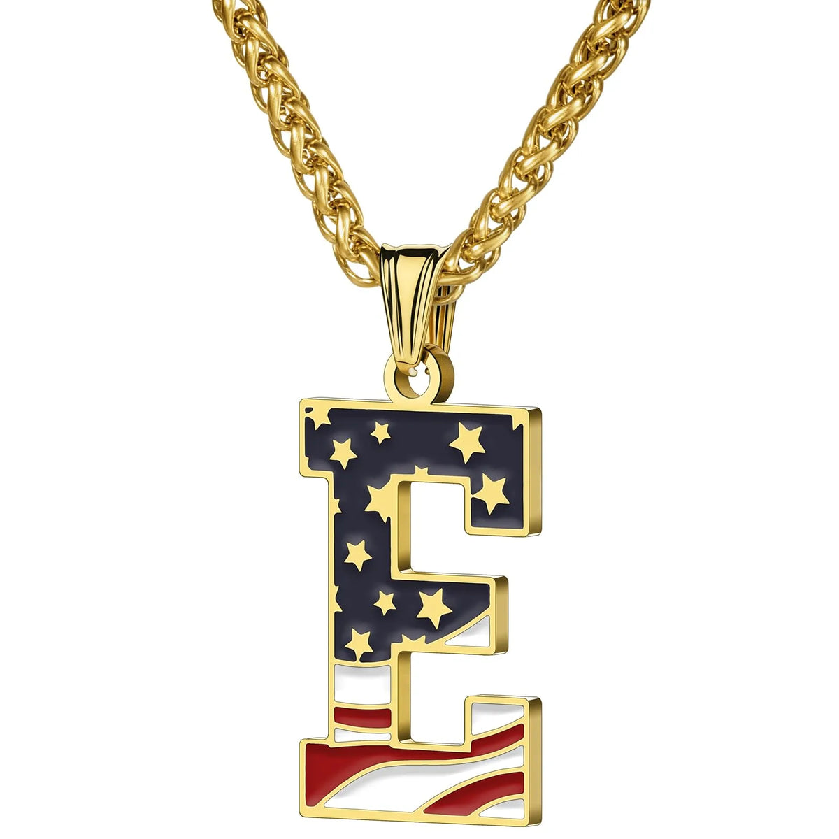 Gold & Silver American Flag Necklace | A–Z | Hawson