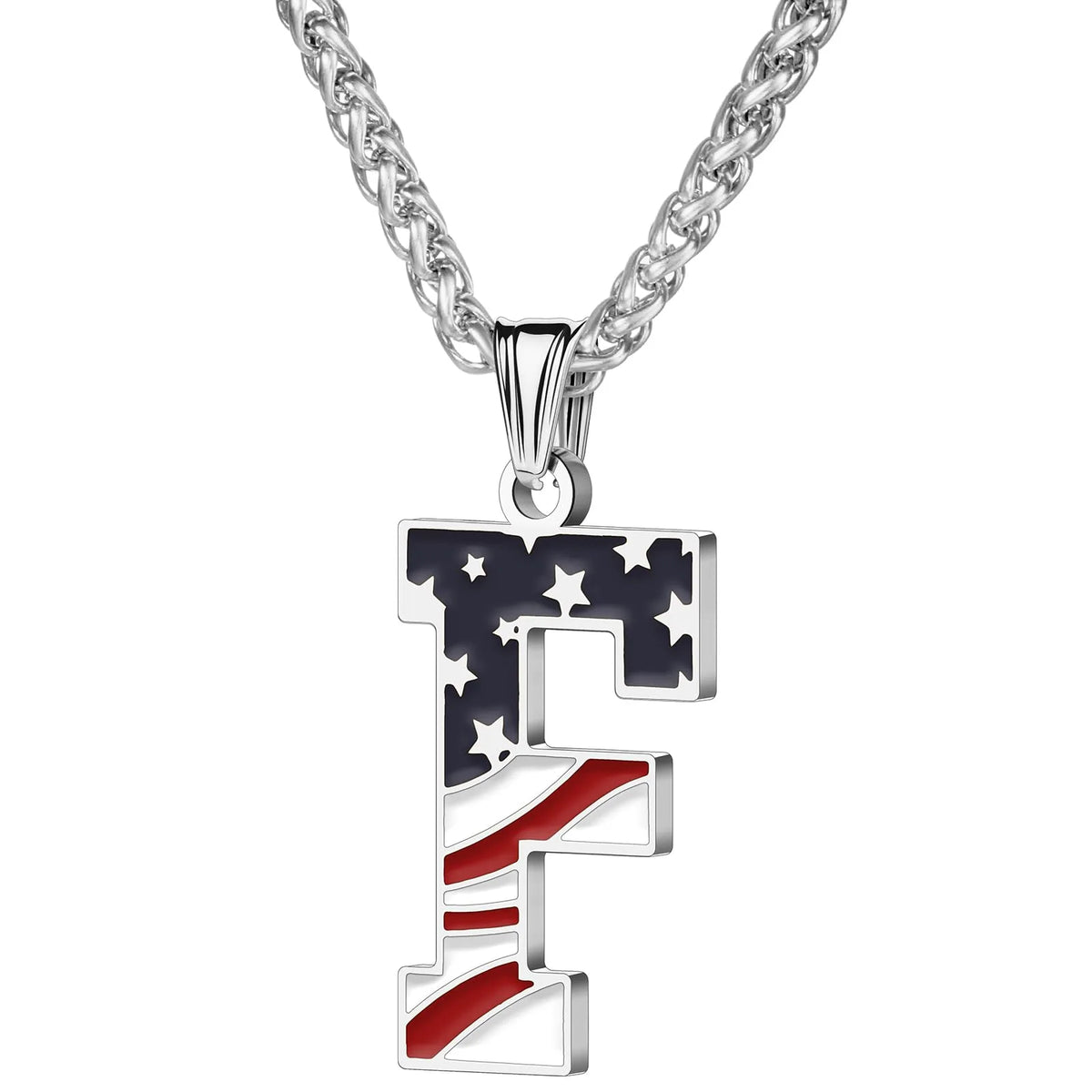 Gold & Silver American Flag Necklace | A–Z | Hawson