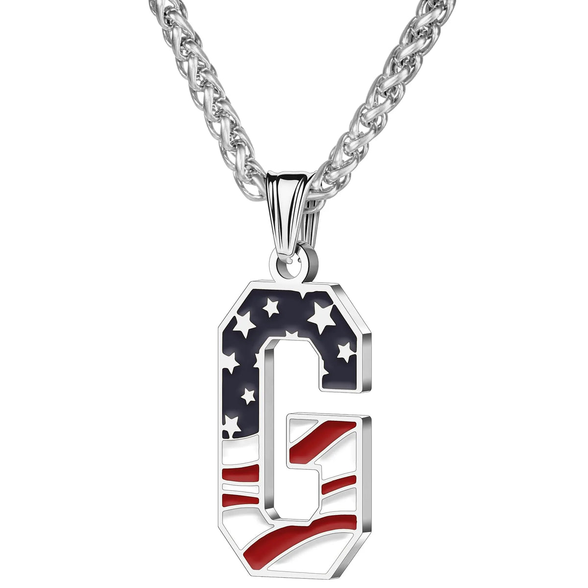 Gold & Silver American Flag Necklace | A–Z | Hawson