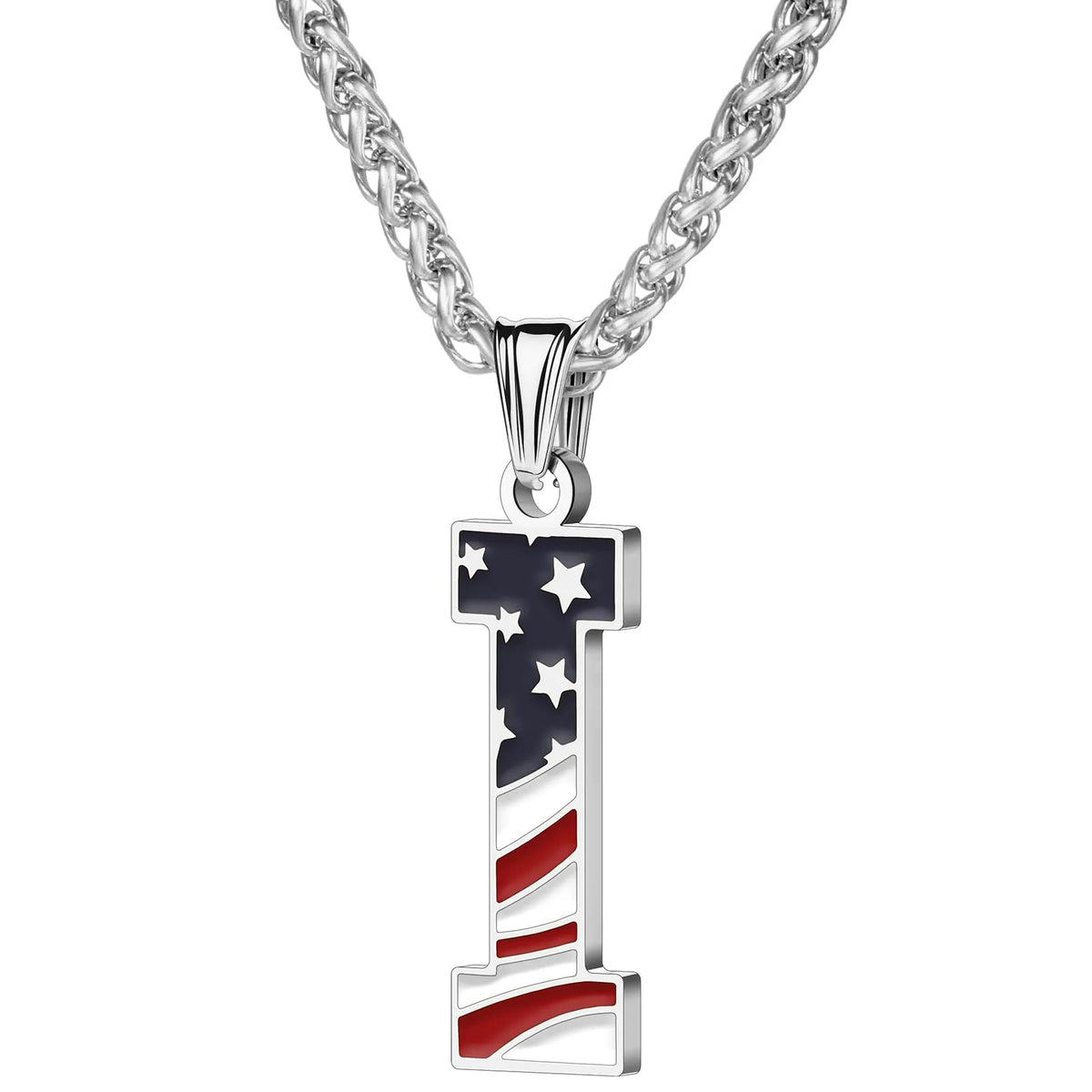 Gold & Silver American Flag Necklace | A–Z | Hawson