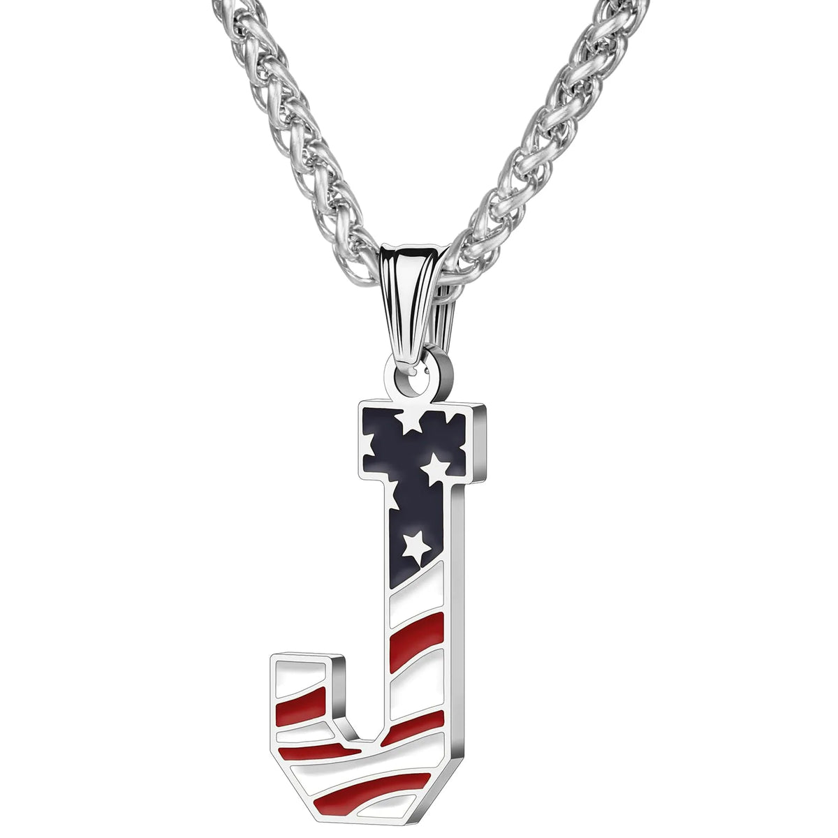 Gold & Silver American Flag Necklace | A–Z | Hawson