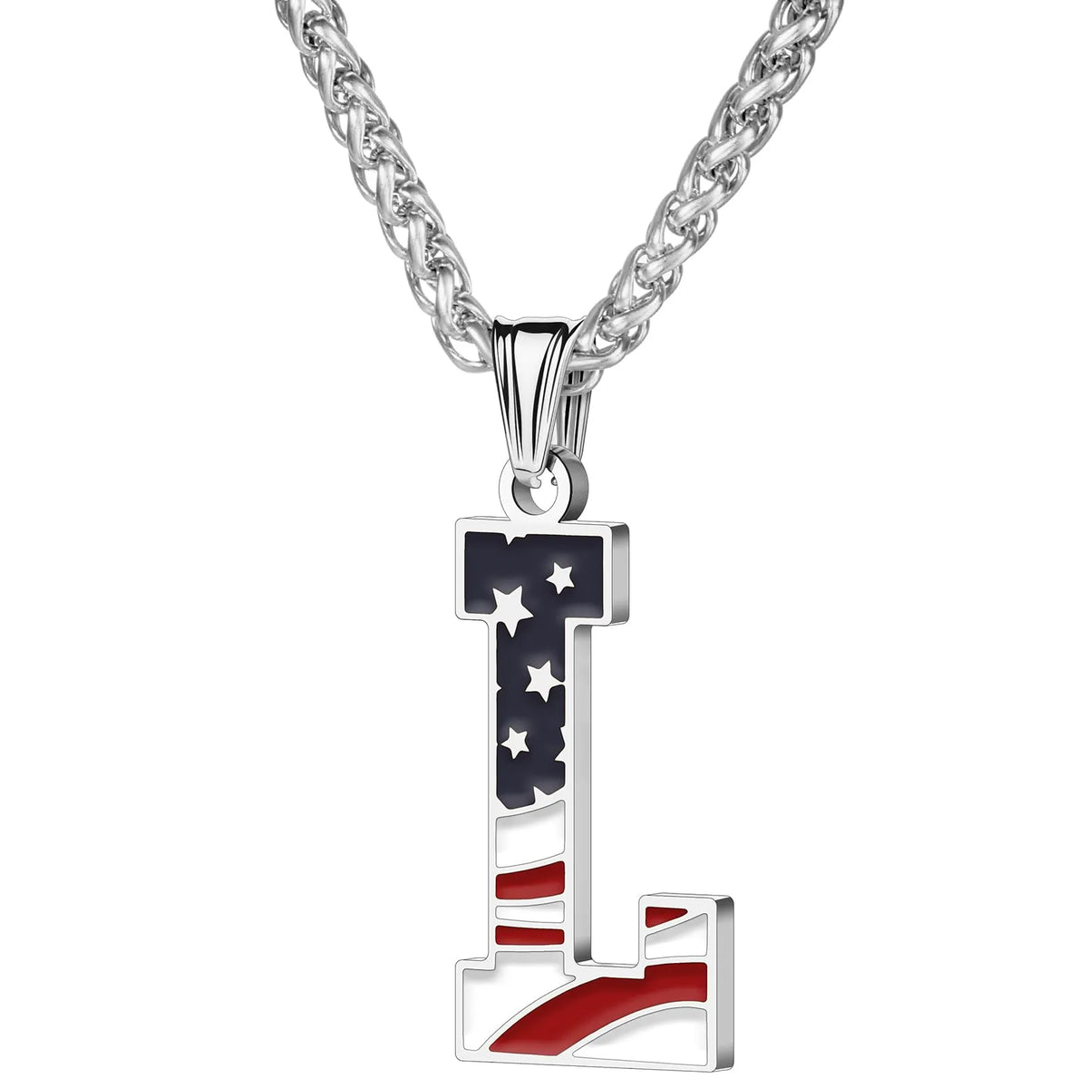 Gold & Silver American Flag Necklace | A–Z | Hawson