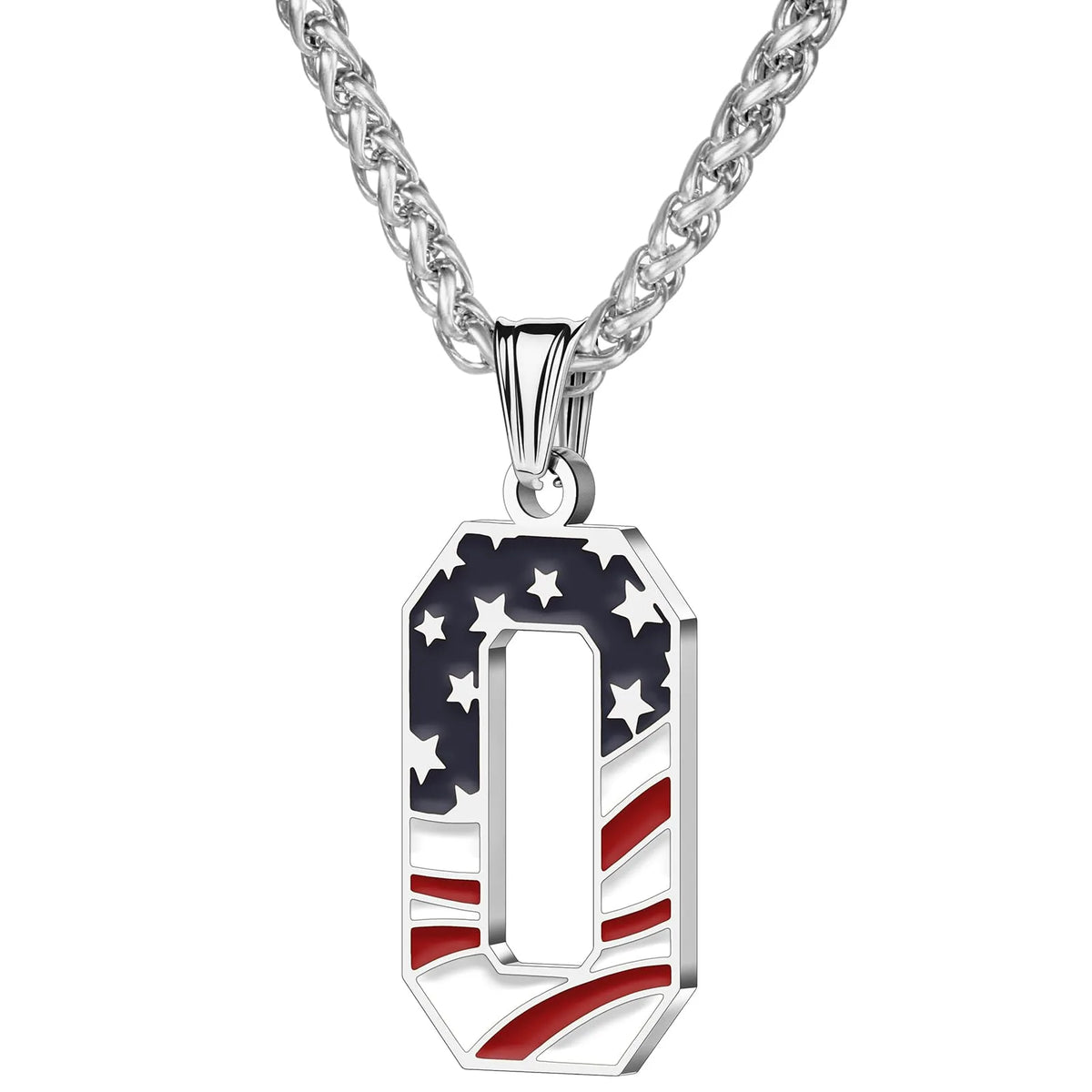 Gold & Silver American Flag Necklace | A–Z | Hawson