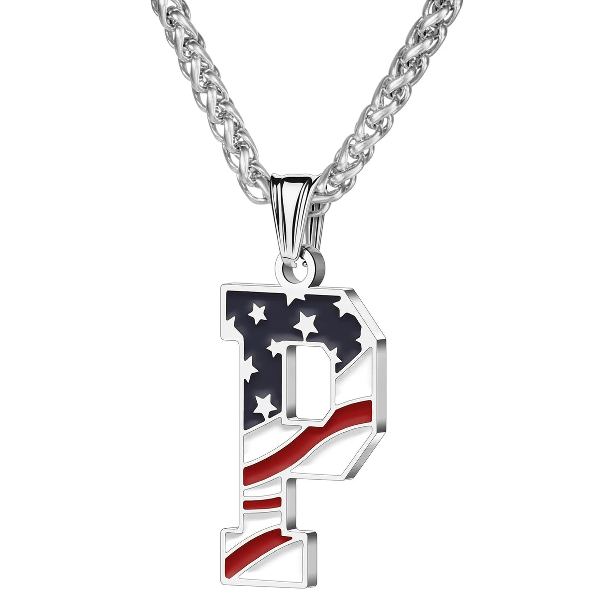 Gold & Silver American Flag Necklace | A–Z | Hawson