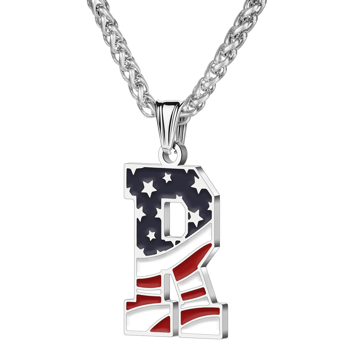 Gold & Silver American Flag Necklace | A–Z | Hawson