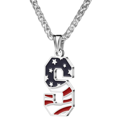 Gold & Silver American Flag Necklace | A–Z | Hawson