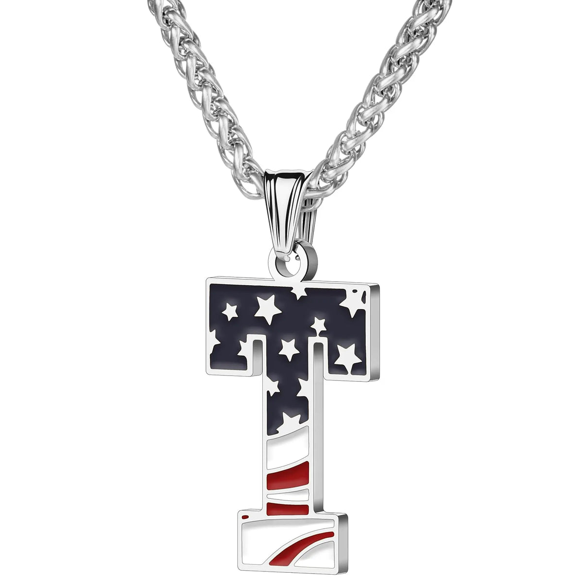 Gold & Silver American Flag Necklace | A–Z | Hawson