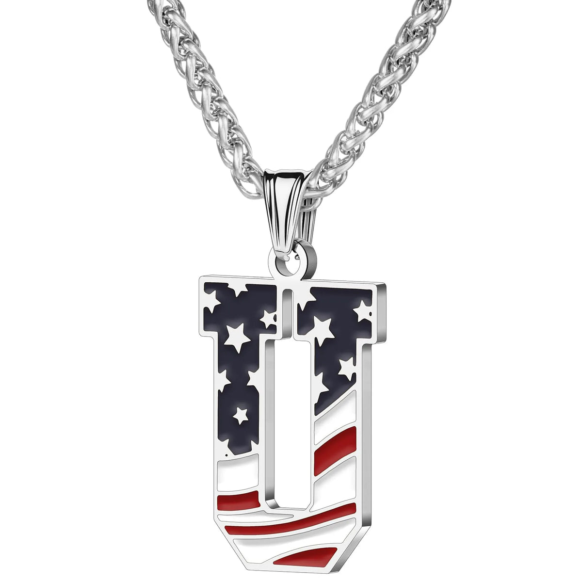 Gold & Silver American Flag Necklace | A–Z | Hawson