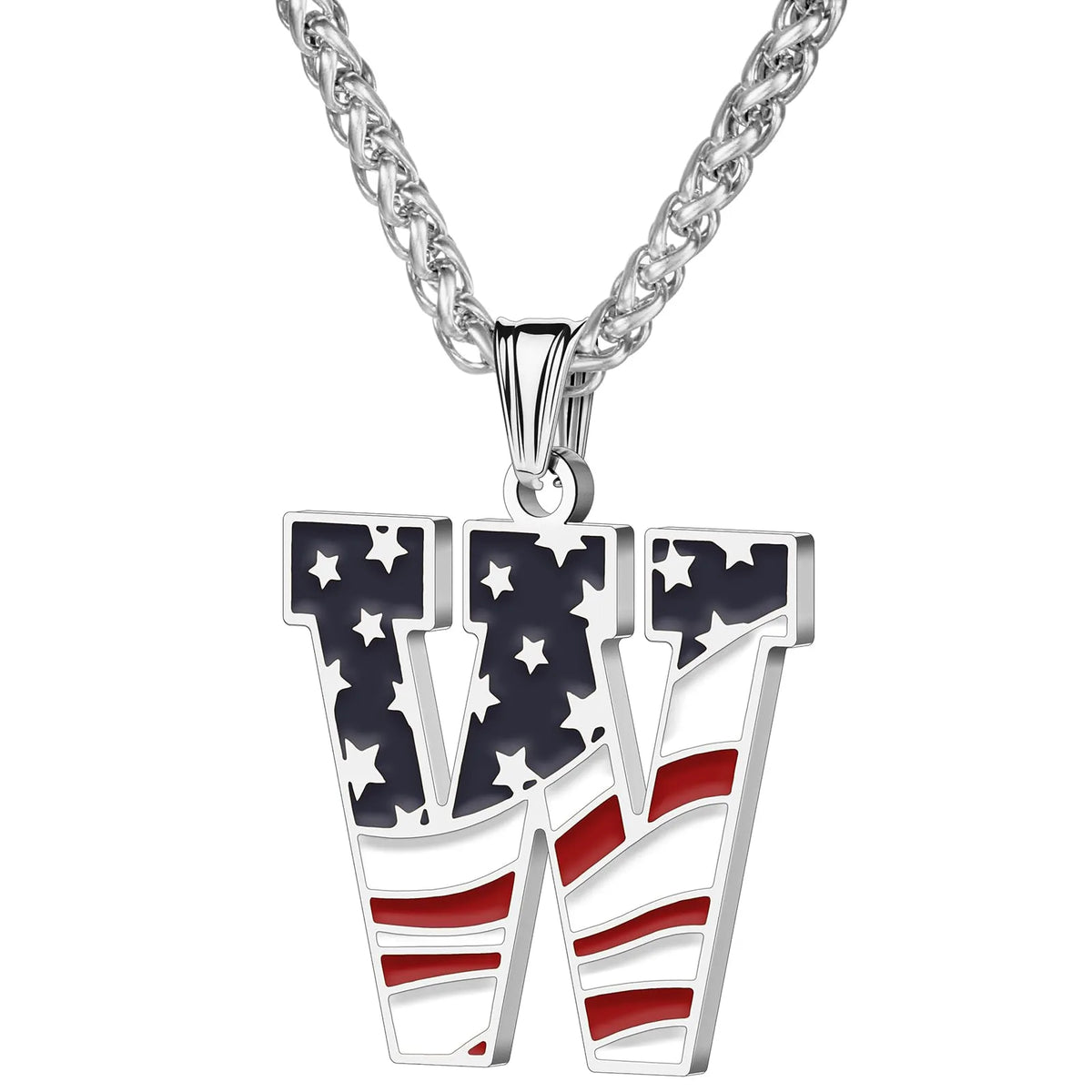 Gold & Silver American Flag Necklace | A–Z | Hawson