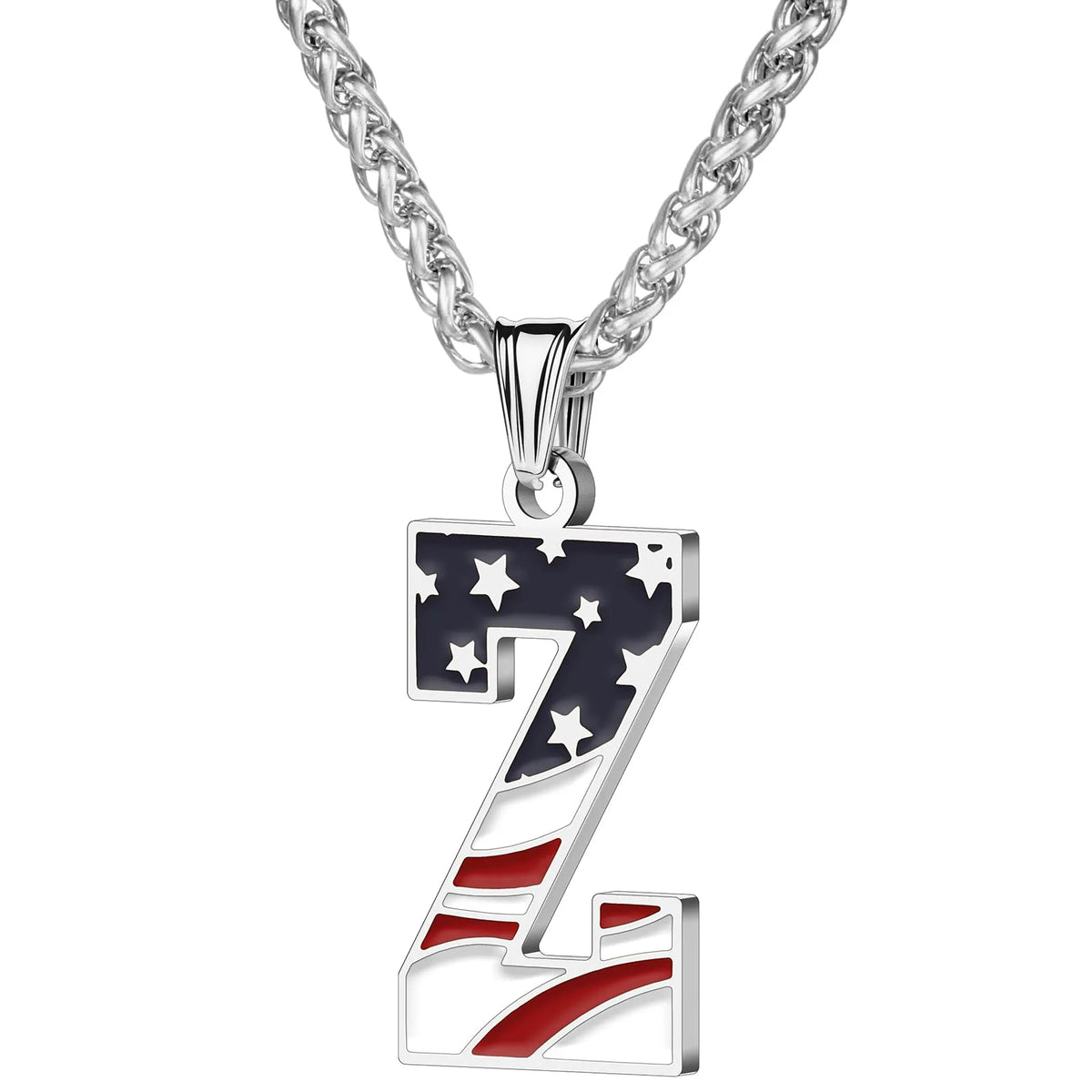 Gold & Silver American Flag Necklace | A–Z | Hawson