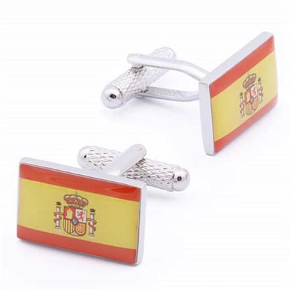 Kingdom of  Spain Espana Flag Party Wedding Men's Accessories Cuff Links